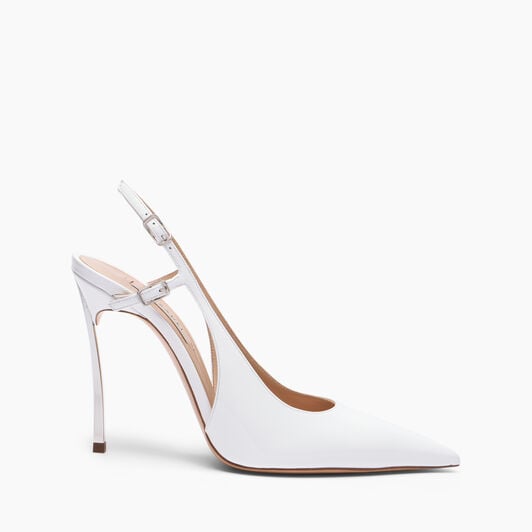 Casadei Superblade Slingback White 1G678B100MC1313