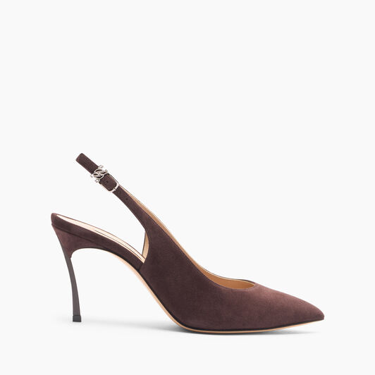 Casadei Suede Slingbacks Carruba 1G660A080TCAMOS Casadei Suede Slingbacks Carruba 1G660A080TCAMOS