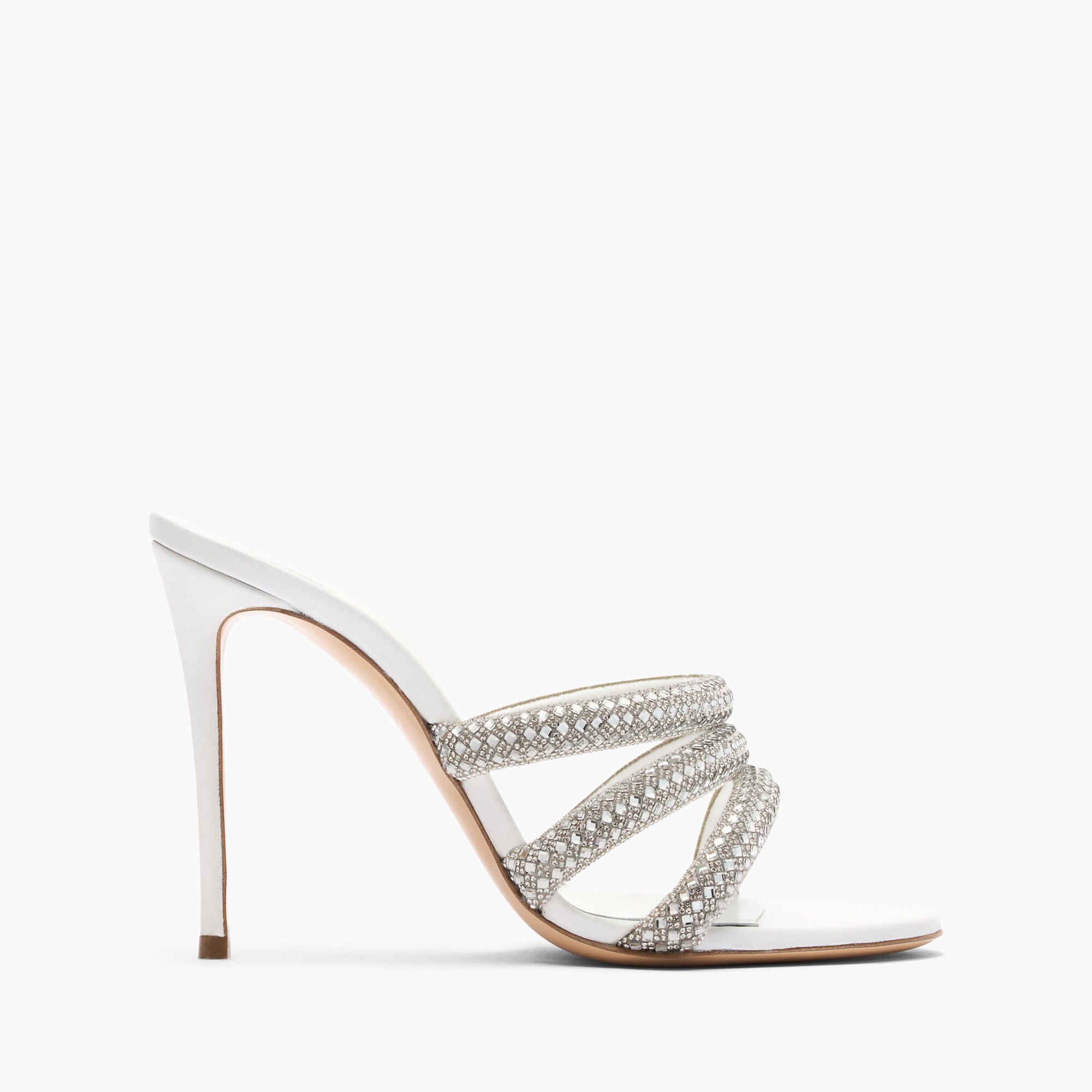 Casadei Julia Stratosphere Mules White and Crystal 1M417J1001W0001