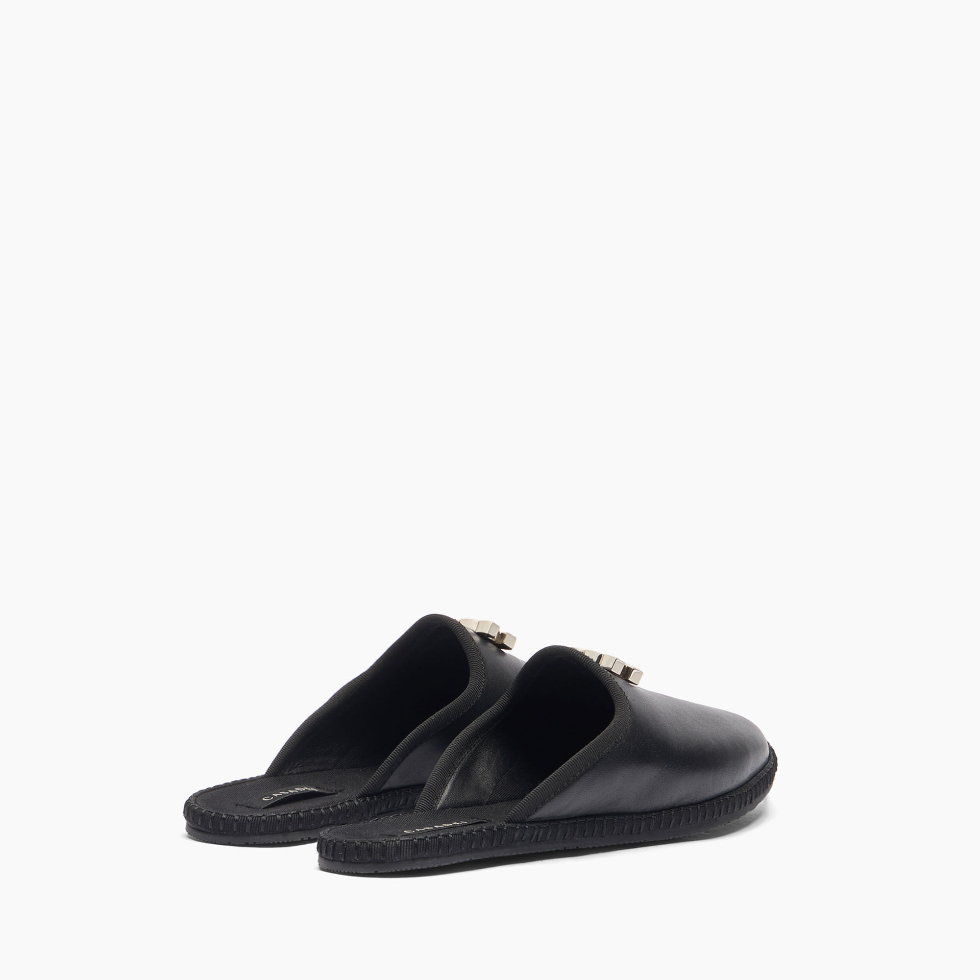 Casadei Capalbio Leather Slippers Nero 1D280J0101C2674