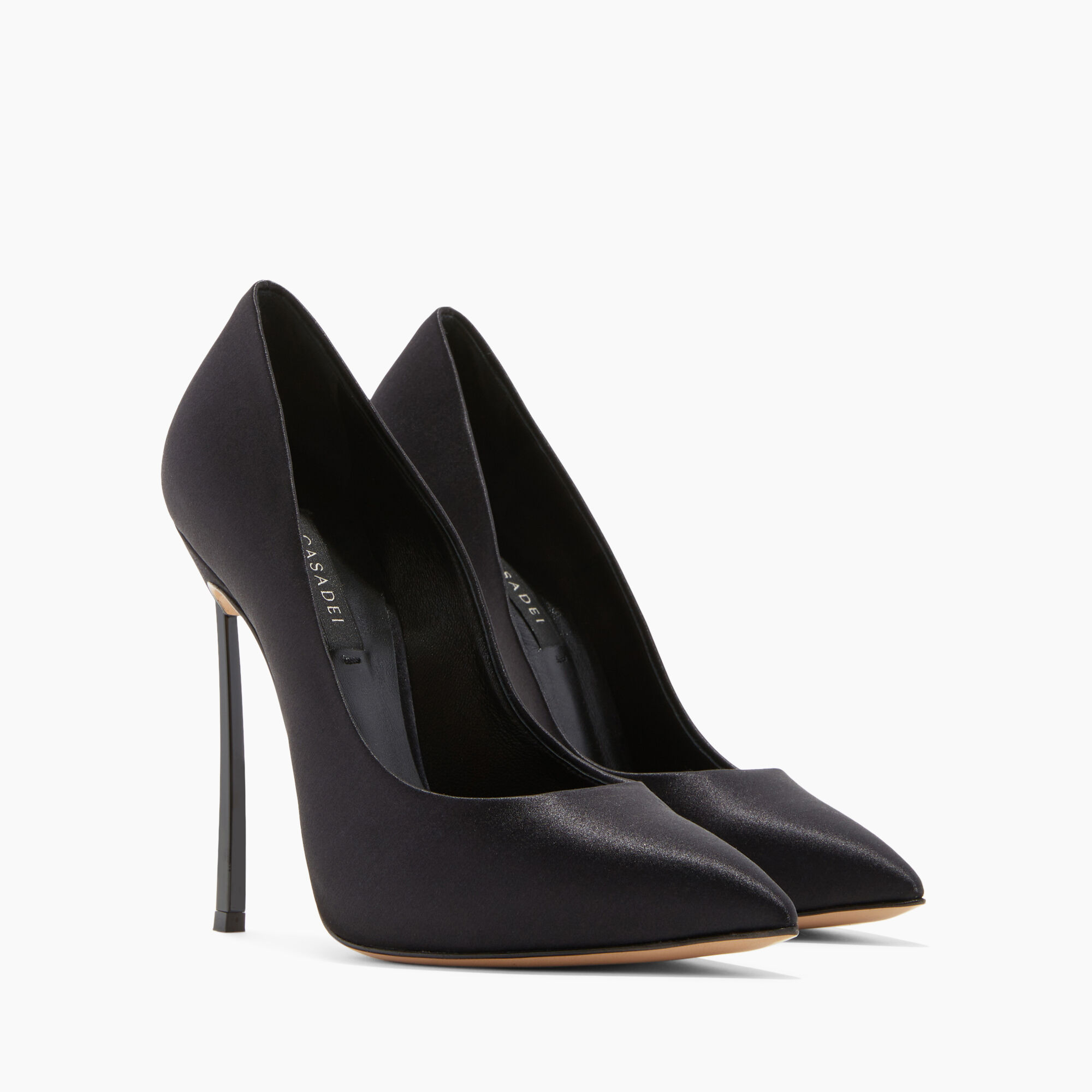 Casadei Blade Twenties noir et cristal 1F916W120TSATIN