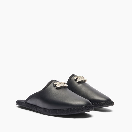 Casadei Capalbio Leather Slippers Nero 1D280J0101C2674