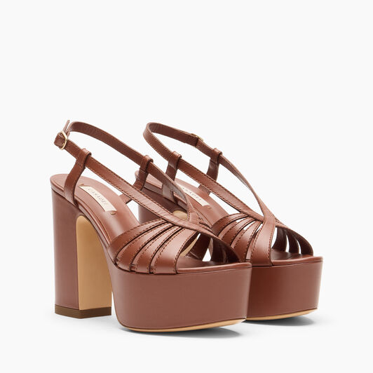 Casadei Elsa Plateauschuhe Rum 1L463B1201C2124