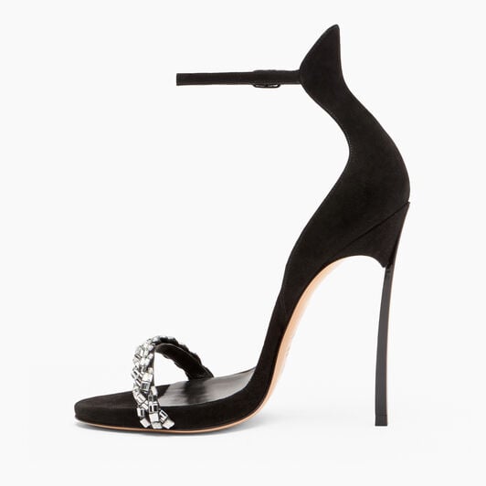 Casadei Starsway Cappa Blade Sandals Black and Crystal 1L394A120TT0527 Casadei Starsway Cappa Blade Sandals Black and Crystal 1L394A120TT0527