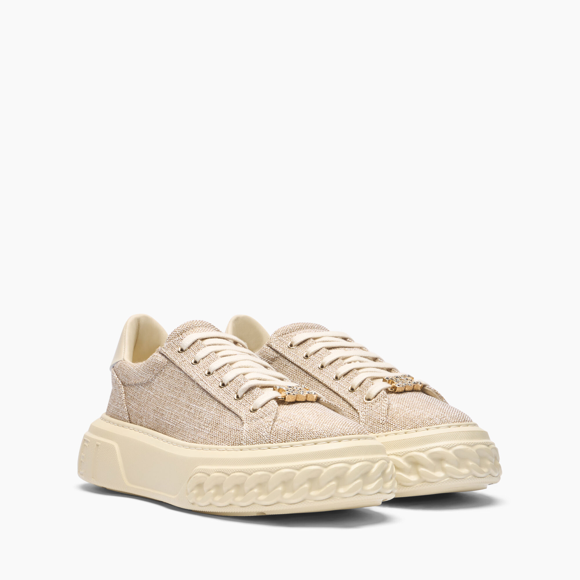 Casadei Off Road Jutalux Sneakers Gold and Milk 2X051J0201C2671