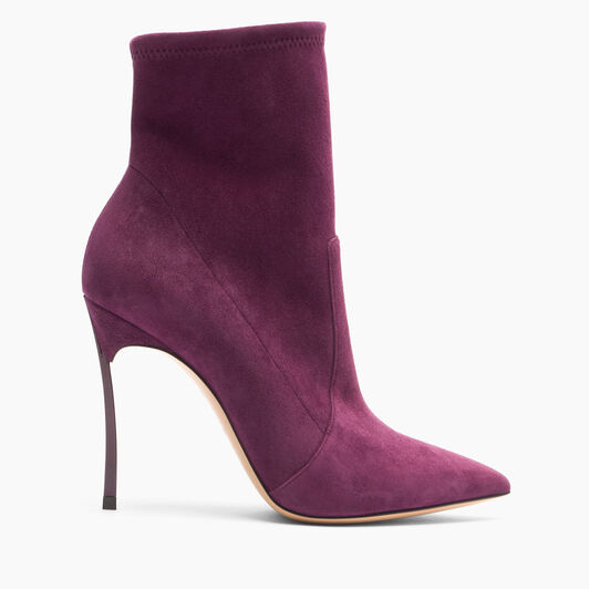 Casadei Blade Suede Ankle Boots Amarena 1R672H100TT0005 Casadei Blade Suede Ankle Boots Amarena 1R672H100TT0005