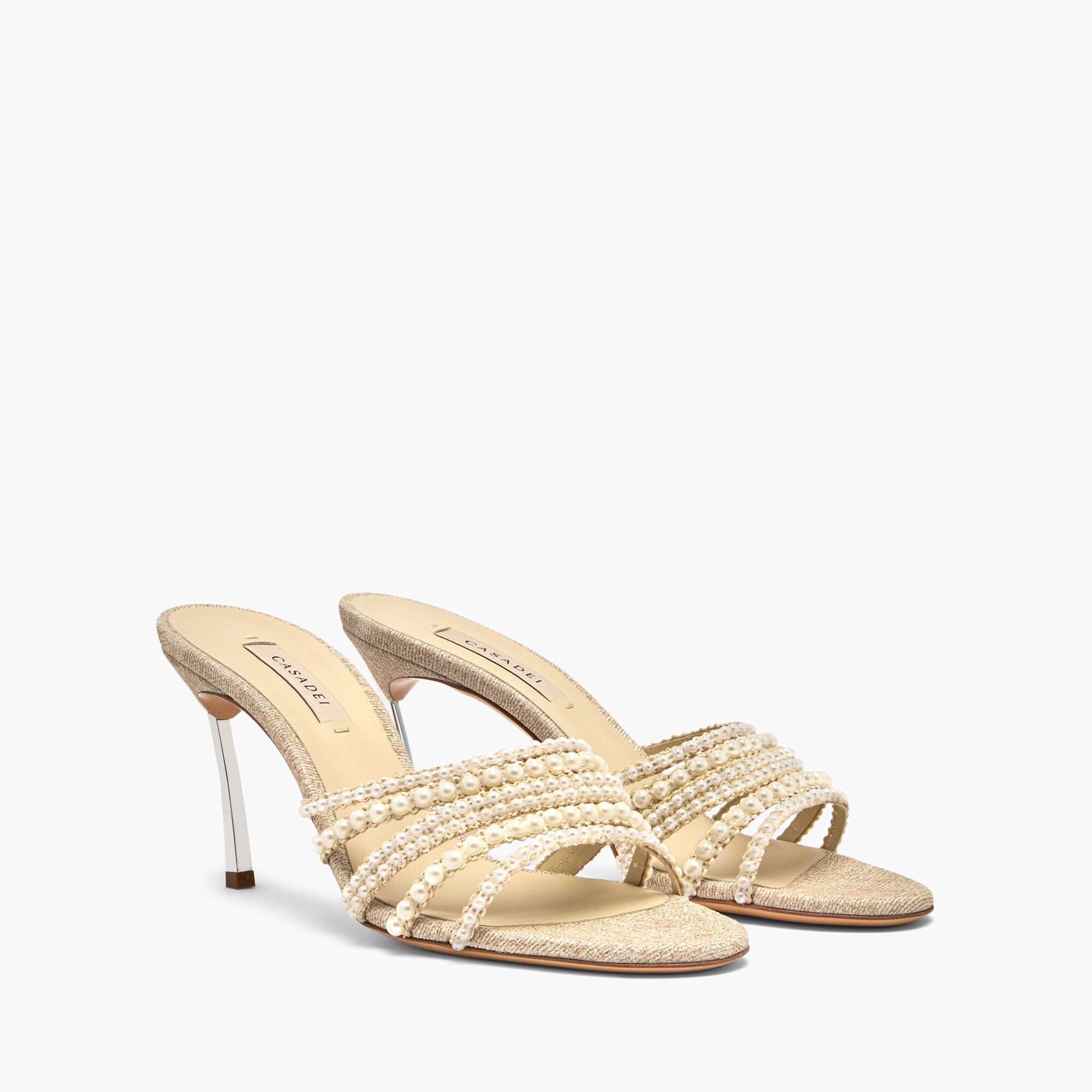 Casadei Pearlsway Blade Mule Gold 1M476J080MC2784