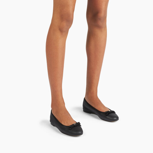 Casadei Leather Ballet Flats Nero 1A285J0101C2363
