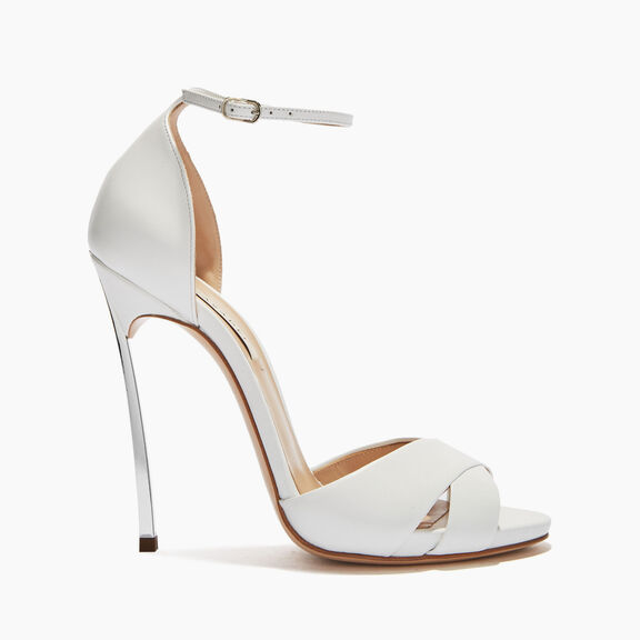 Casadei صندل بليد كروس كروس أبيض 1L556P120MAMINO