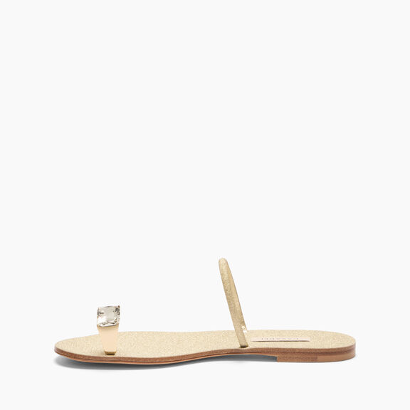 Casadei Soraya Solar Eclipse Flat Sandals Goldust 1N234J0101SOLAC Casadei Soraya Solar Eclipse Flat Sandals Goldust 1N234J0101SOLAC