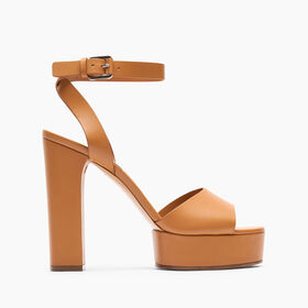 Casadei Betty Leather Platforms Sandals Natur 1L313J1201FLORE