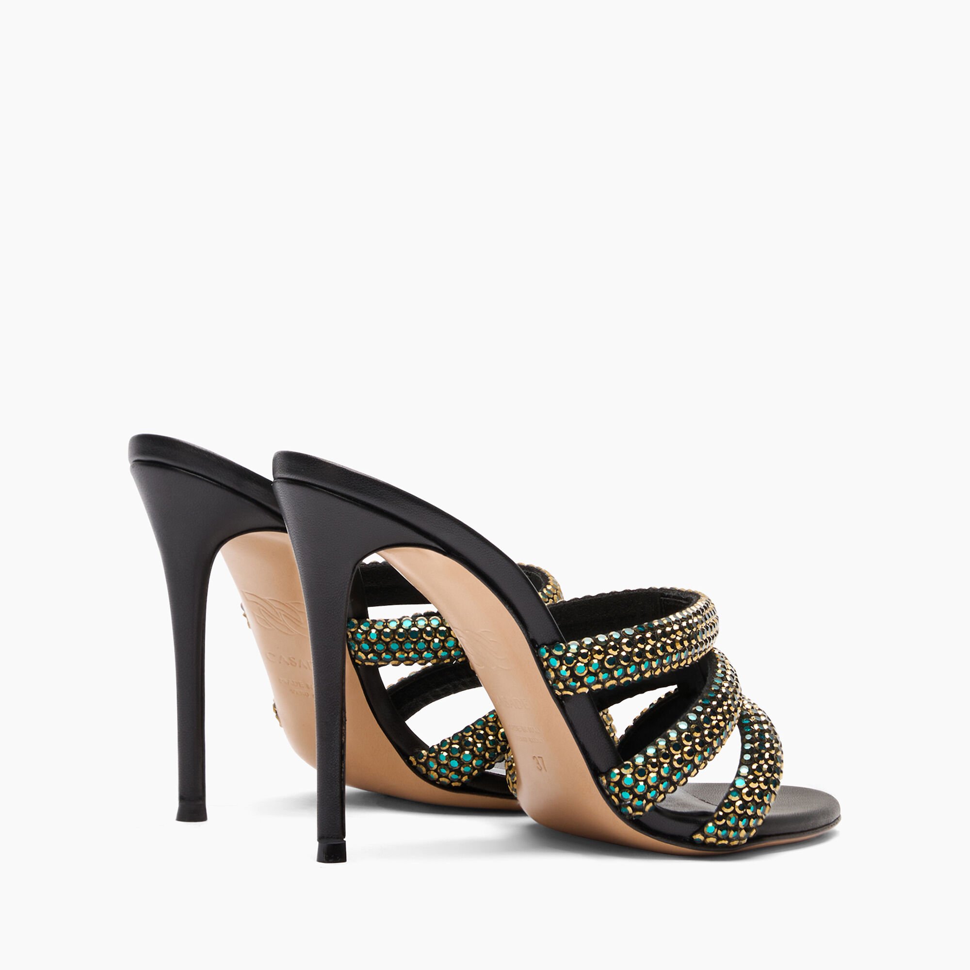 Casadei Julia Olympo Mules Black 1M425J1001C2660