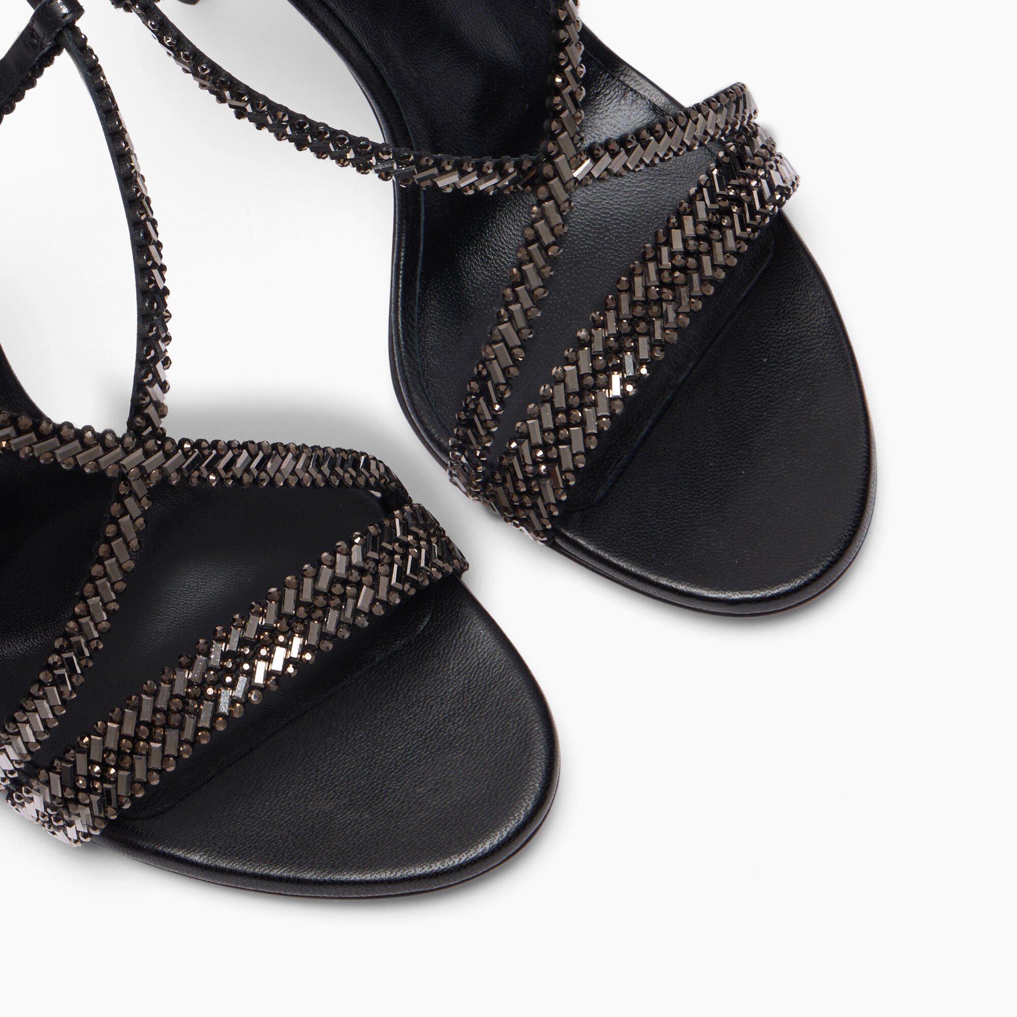 Casadei Josephine Julia Sandal Dark silver, black 1L438B1001C2953 Casadei Josephine Julia Sandal Dark silver, black 1L438B1001C2953