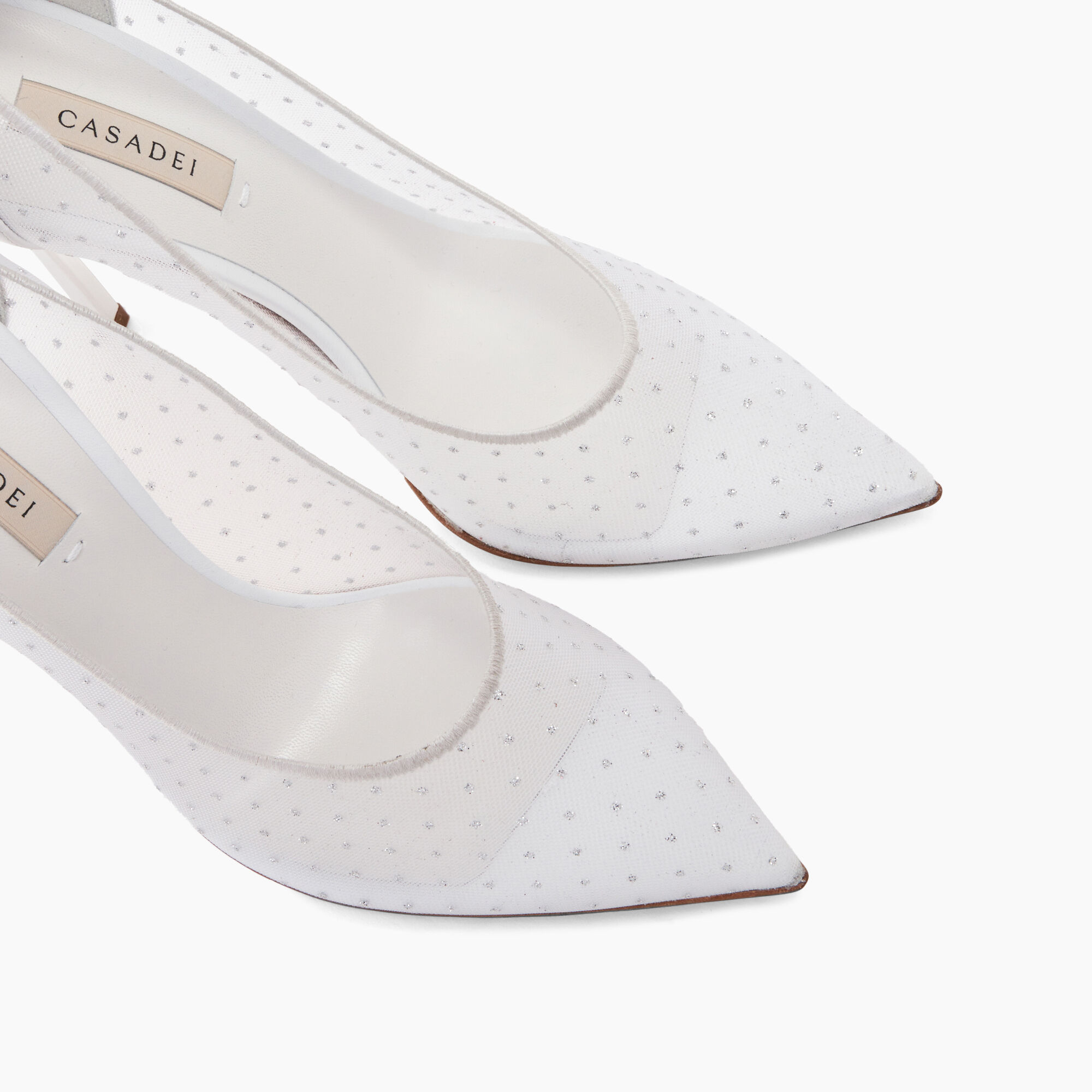 Casadei white pumps discount