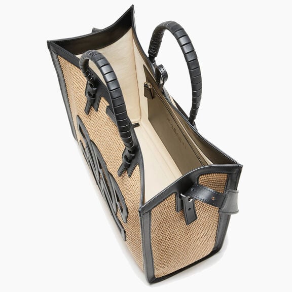 Casadei Beaurivage Shopper Bag Natur and Black 3W379V0000BEAUR Casadei Beaurivage Shopper Bag Natur and Black 3W379V0000BEAUR