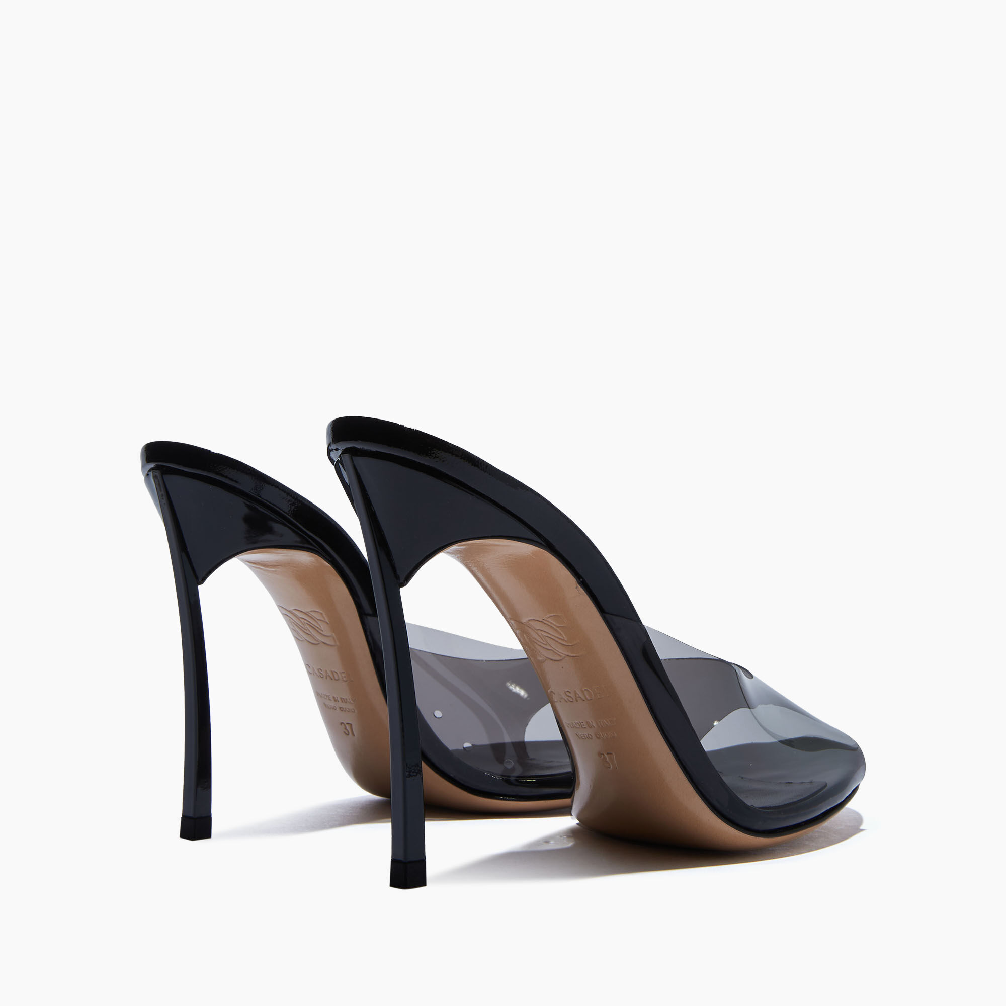 Blade Fluo PVC Mule in Fume e Nero da Donna Casadei