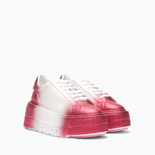 Casadei Nexus Salento Reflex Sneakers White and Pink 2X045J0701C2691