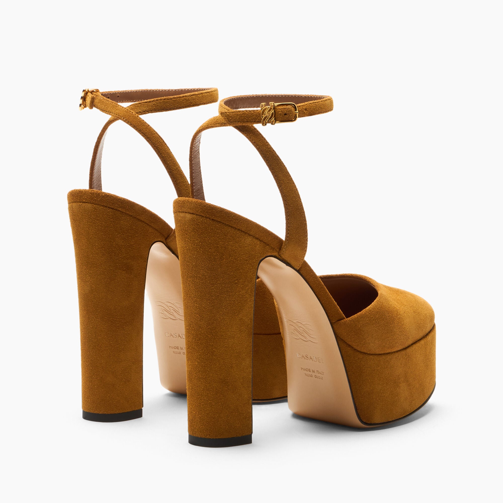 Casadei Patty Platform Renna Sandal Saffron 1G688C1301RENNA Casadei Patty Platform Renna Sandal Saffron 1G688C1301RENNA