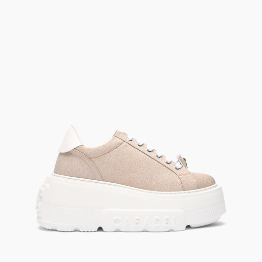 Casadei Nexus Cas25 Sneakers Nude and White 2X042J0701C2672