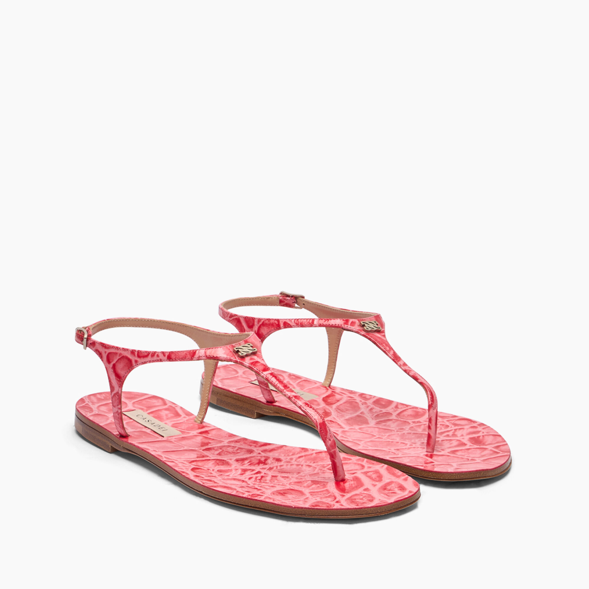 Casadei Jurassic Thong Sandals Coral 1N232J0101C2663