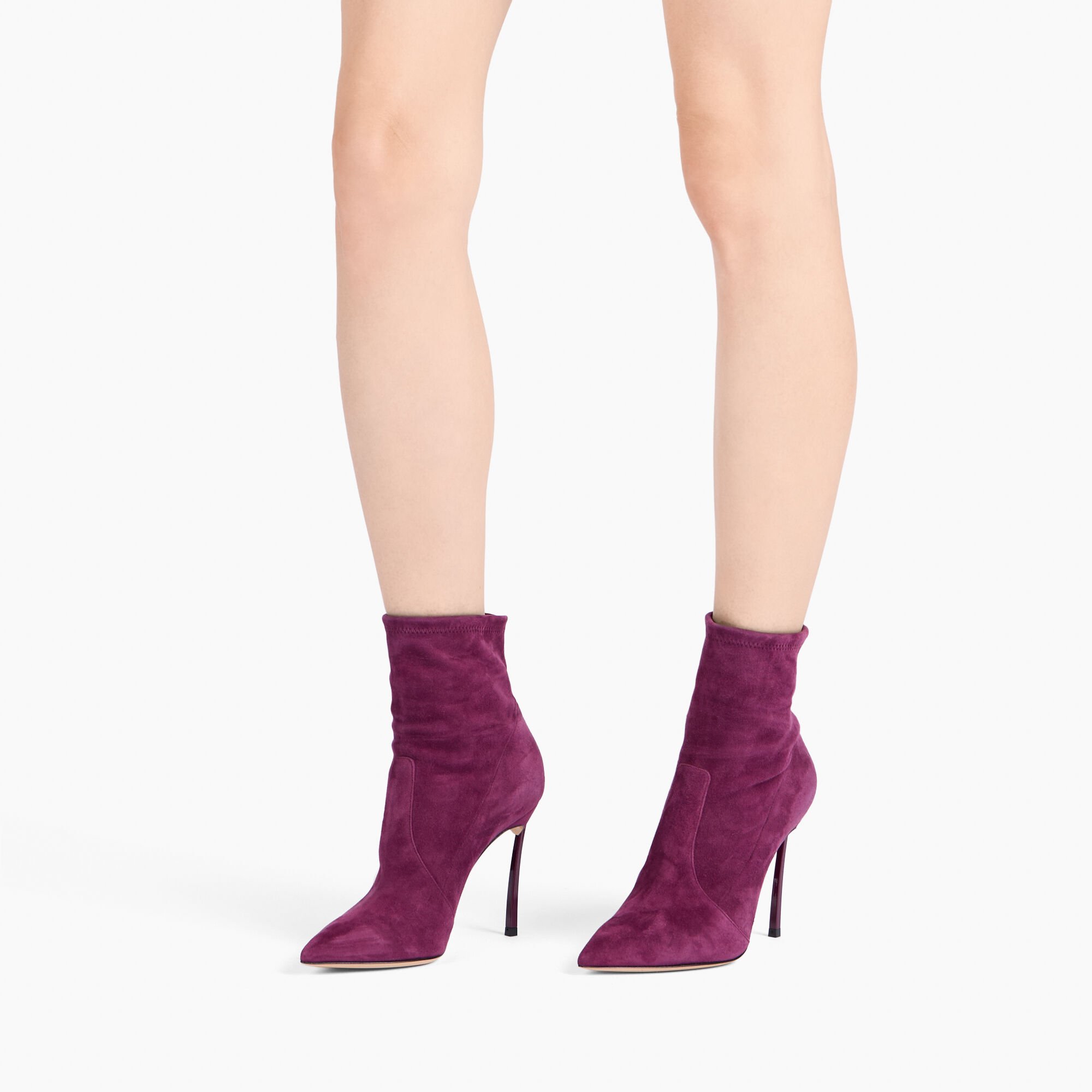 Casadei Blade Suede Ankle Boots Amarena 1R672H100TT0005