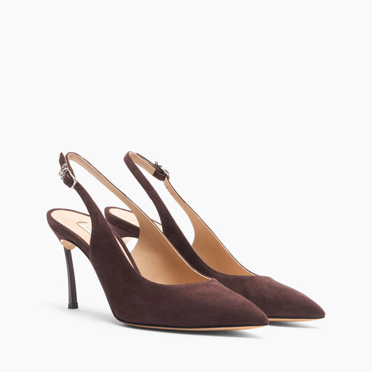Casadei Suede Slingbacks Carruba 1G660A080TCAMOS Casadei Suede Slingbacks Carruba 1G660A080TCAMOS