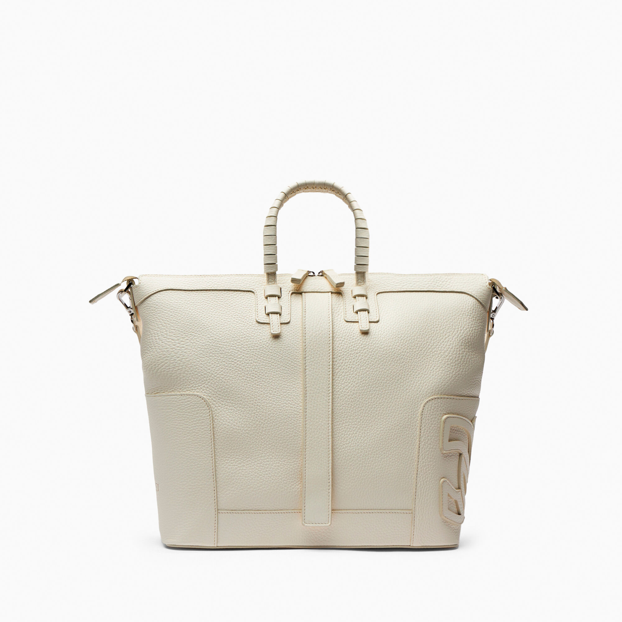 Casadei C-Style Leather Traveller Bag Small Off Bianco 3W421X0000CSTYL