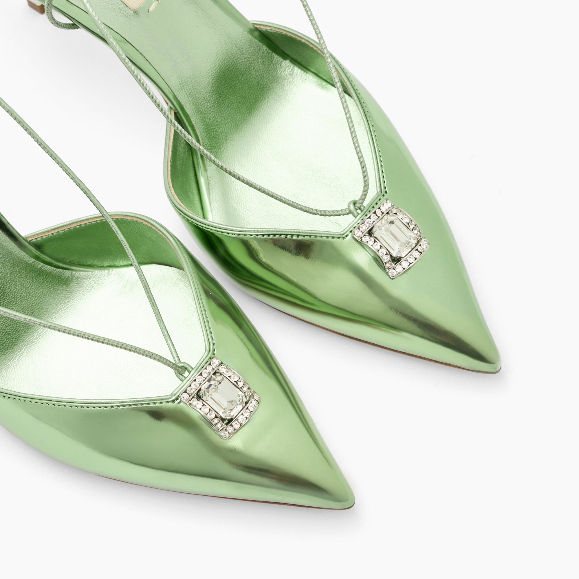 Casadei Blade Interstellar CAs2025 Slingbaks Milk and Mint 1G622J080MC2632
