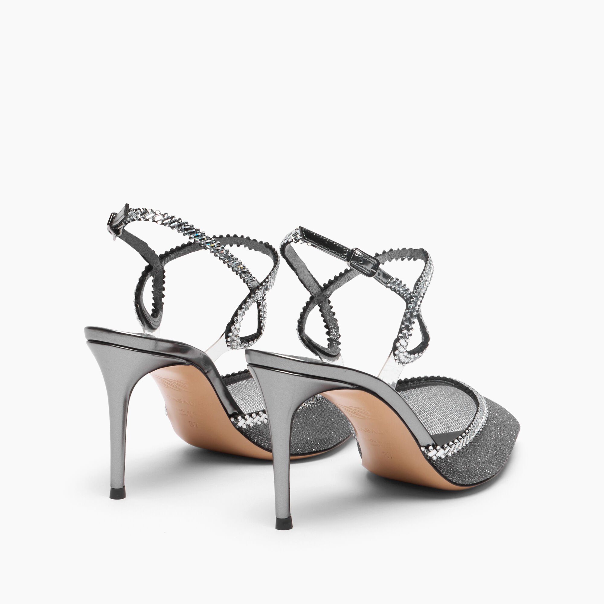 Casadei Josephine Julia Slingback Iron, silver 1H072B0801C2955 Casadei Josephine Julia Slingback Iron, silver 1H072B0801C2955