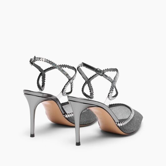 Casadei Josephine Julia Slingback Iron, silver 1H072B0801C2955 Casadei Josephine Julia Slingback Iron, silver 1H072B0801C2955