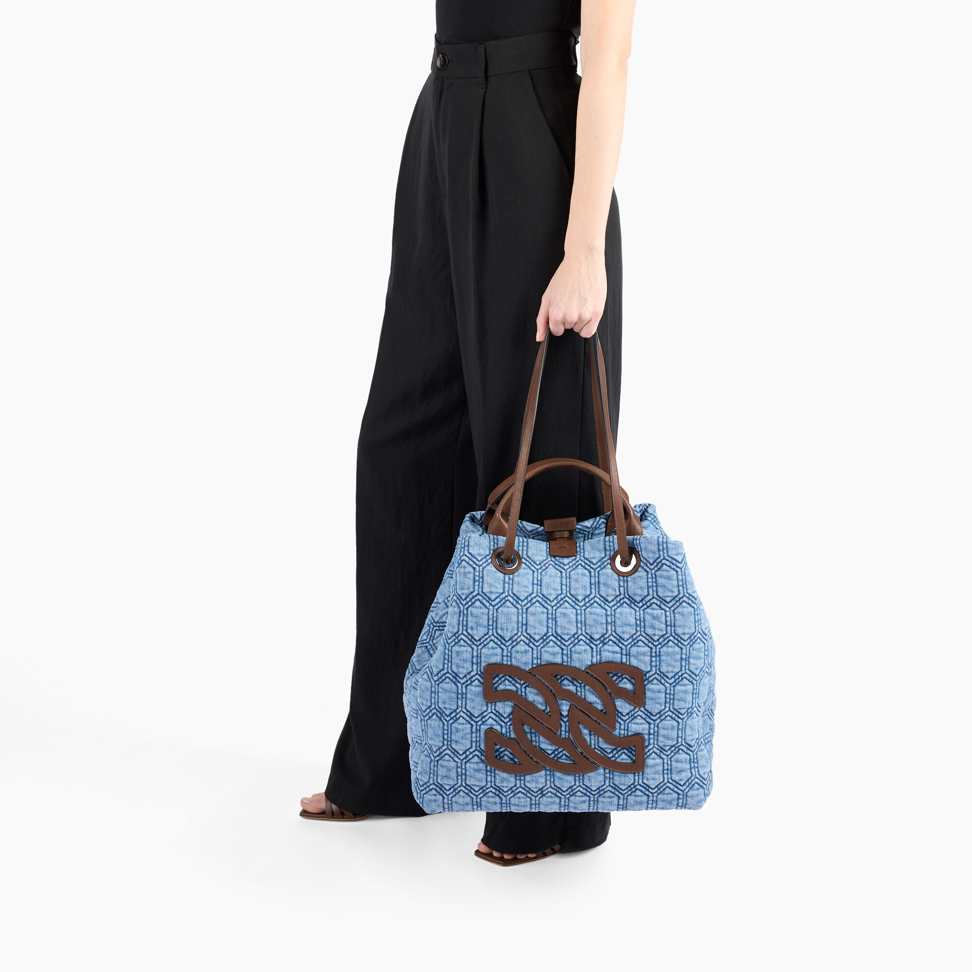 Casadei Denim Bag Denim and Saddle 3W472J0000DENCC