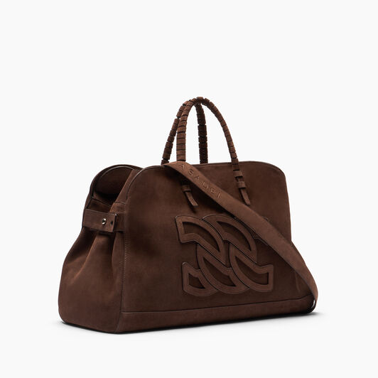 Casadei Park Avenue Velour Bag Cacao 3W458J0000PAKVL