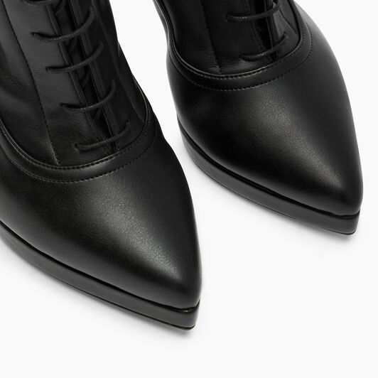 Casadei Michelle Laced Platform Ankle Boots Black 1R494Y1001LABRE