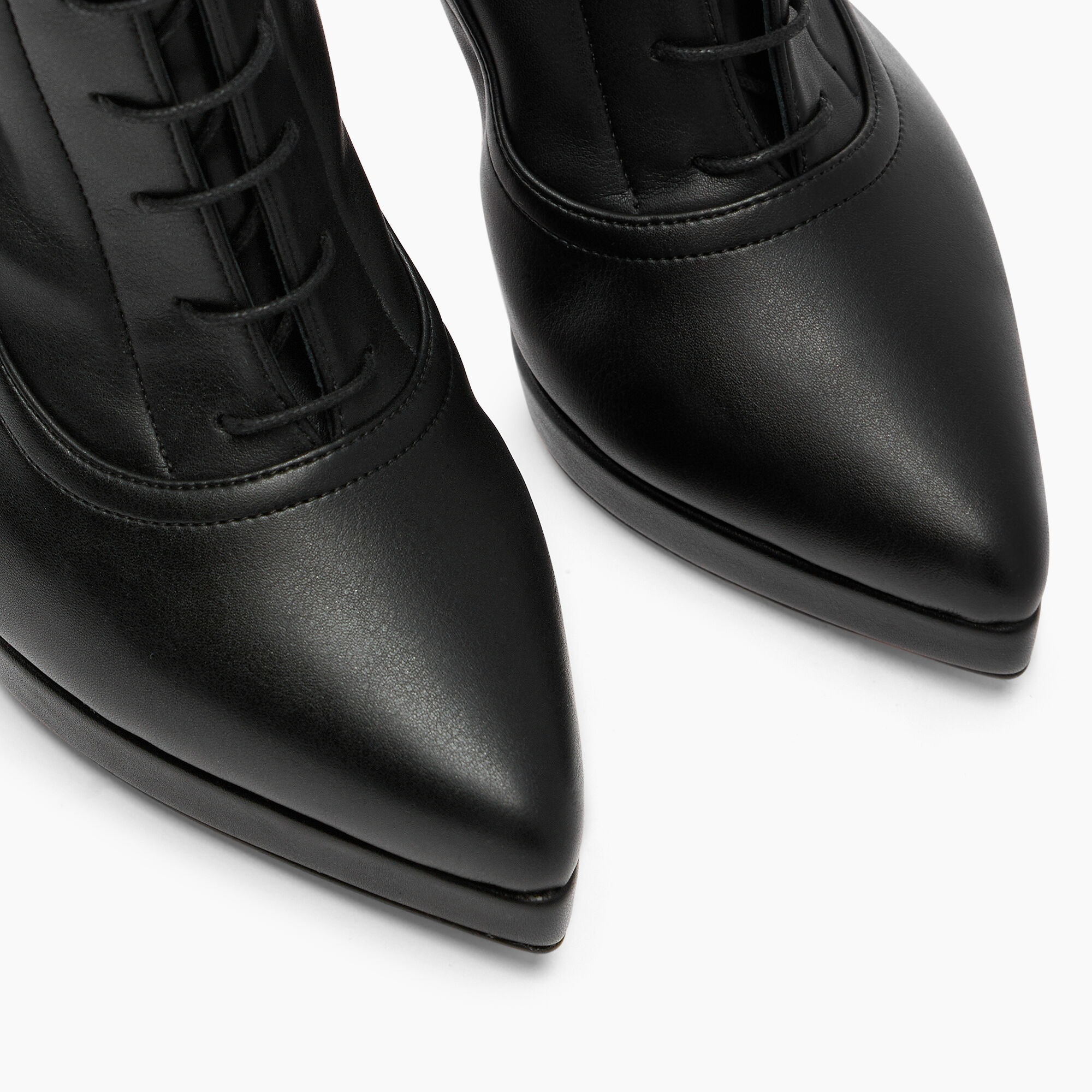 Casadei Michelle Laced Platform Ankle Boots Black 1R494Y1001LABRE