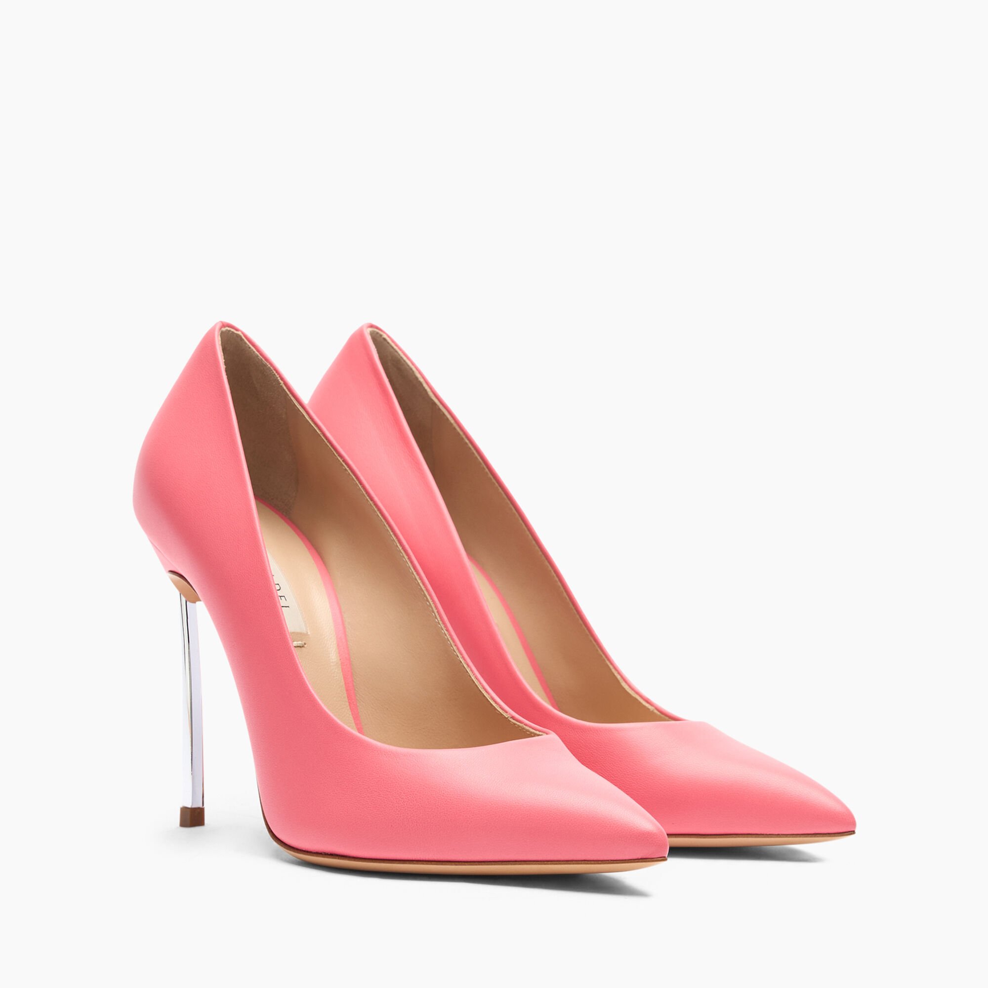 Casadei Blade Leather Pumps Coral 1F915W100MC1155