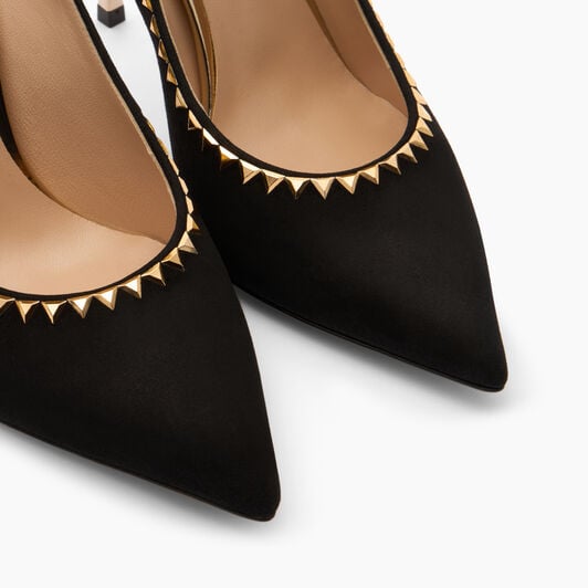Casadei Divine Blade Pump Gold Black 1F036A100MC2903 Casadei Divine Blade Pump Gold Black 1F036A100MC2903