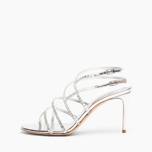 Casadei Starsway Cage Julia Sandals Silver 1L400A0801T0535 Casadei Starsway Cage Julia Sandals Silver 1L400A0801T0535