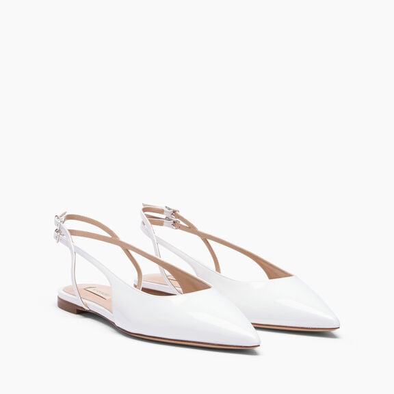 Casadei حذاء بحزام خلفي Double Belts White 1G671B0101TIFFA