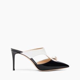 Casadei Julia Big Pink Mules Black and White 1H019J0801TIFFA