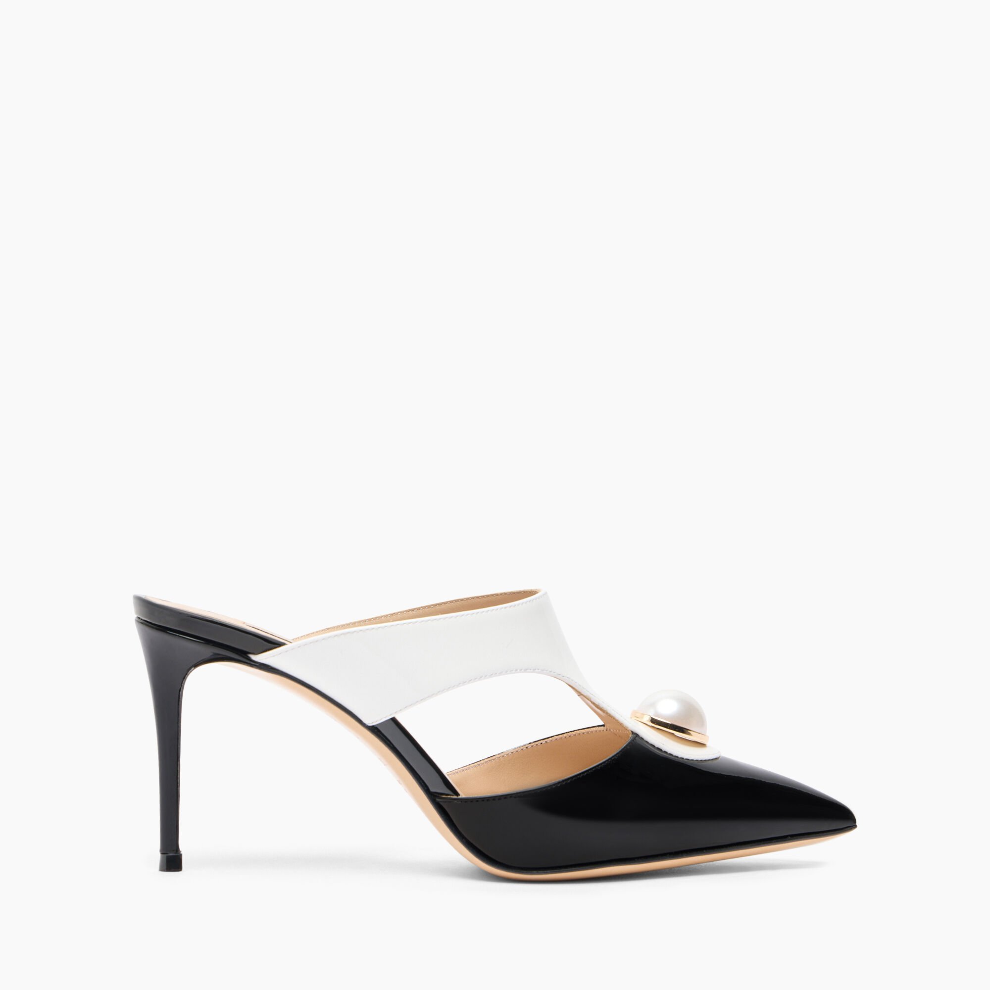 Casadei Julia Big Pink Mules Black and White 1H019J0801TIFFA
