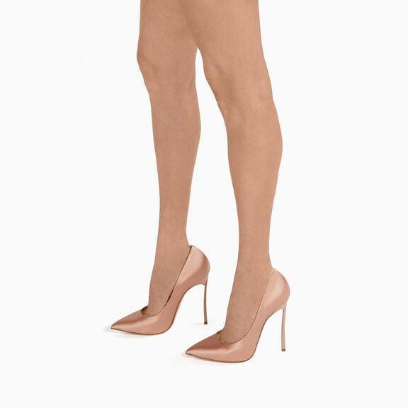 Casadei حذاء بكعب بليد توينتيز لون مسحوقي 1F916W120TSATIN