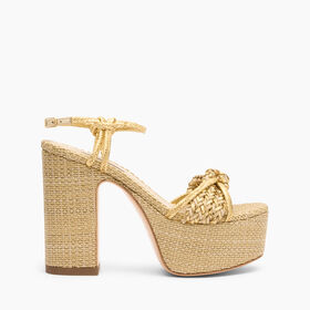 Casadei Marbella Lux  Wedge Isa Bambu and gold 1L343J1201C2730