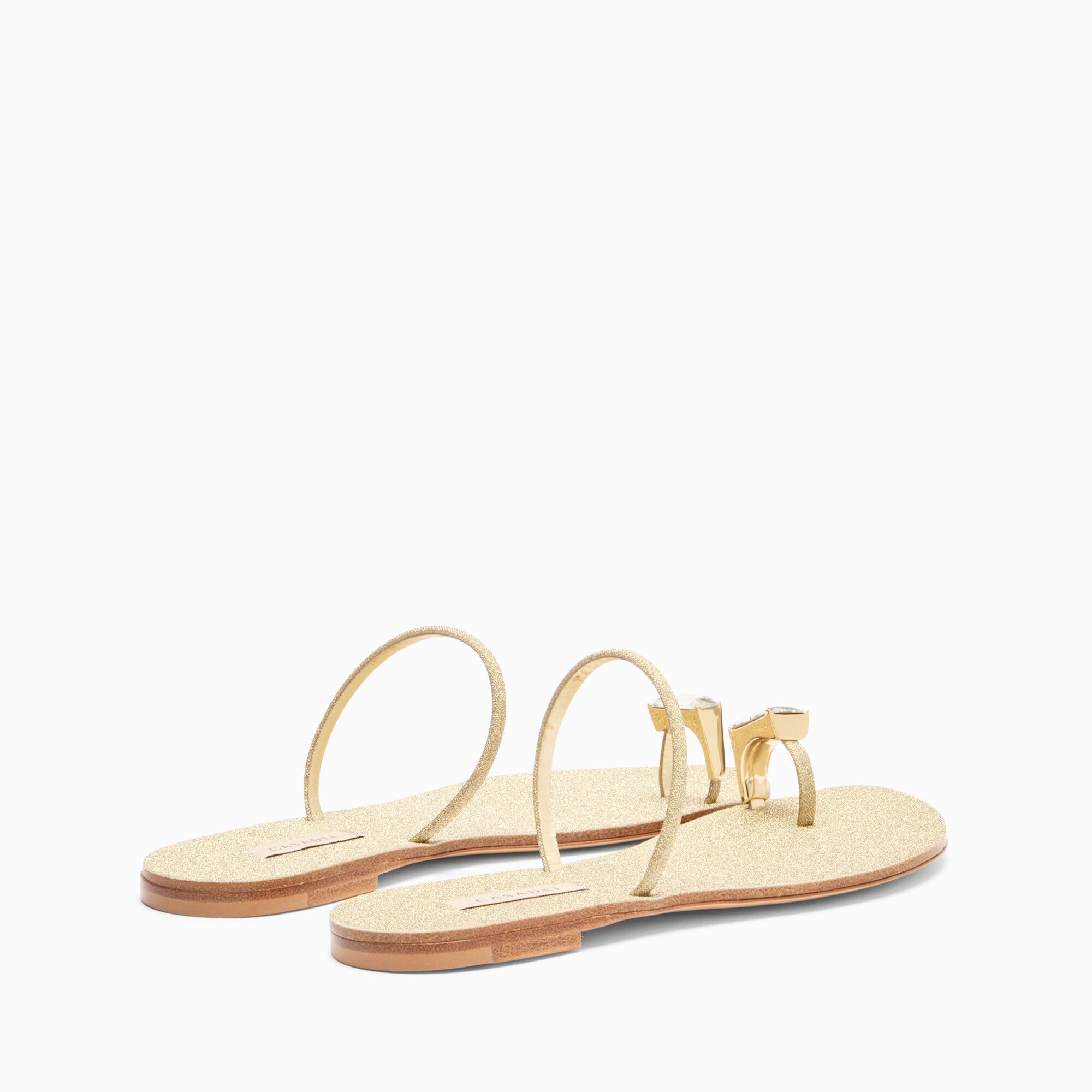 Casadei Soraya Solar Eclipse Flat Sandals Goldust 1N234J0101SOLAC