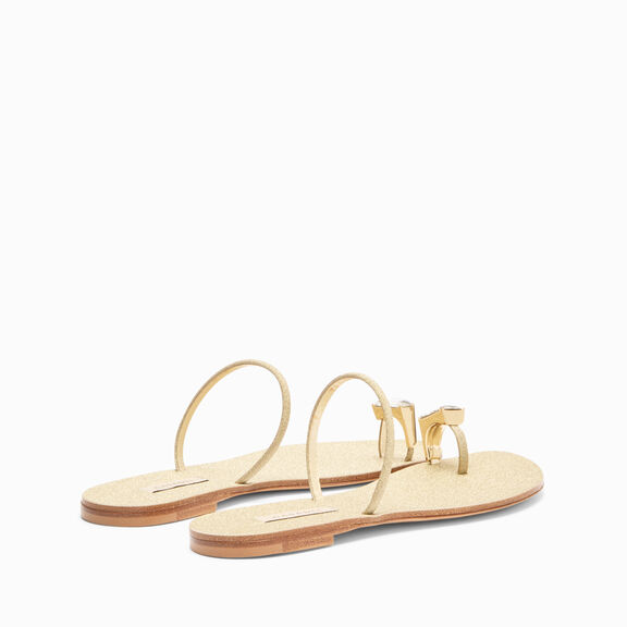 Casadei Soraya Solar Eclipse Flat Sandals Goldust 1N234J0101SOLAC Casadei Soraya Solar Eclipse Flat Sandals Goldust 1N234J0101SOLAC
