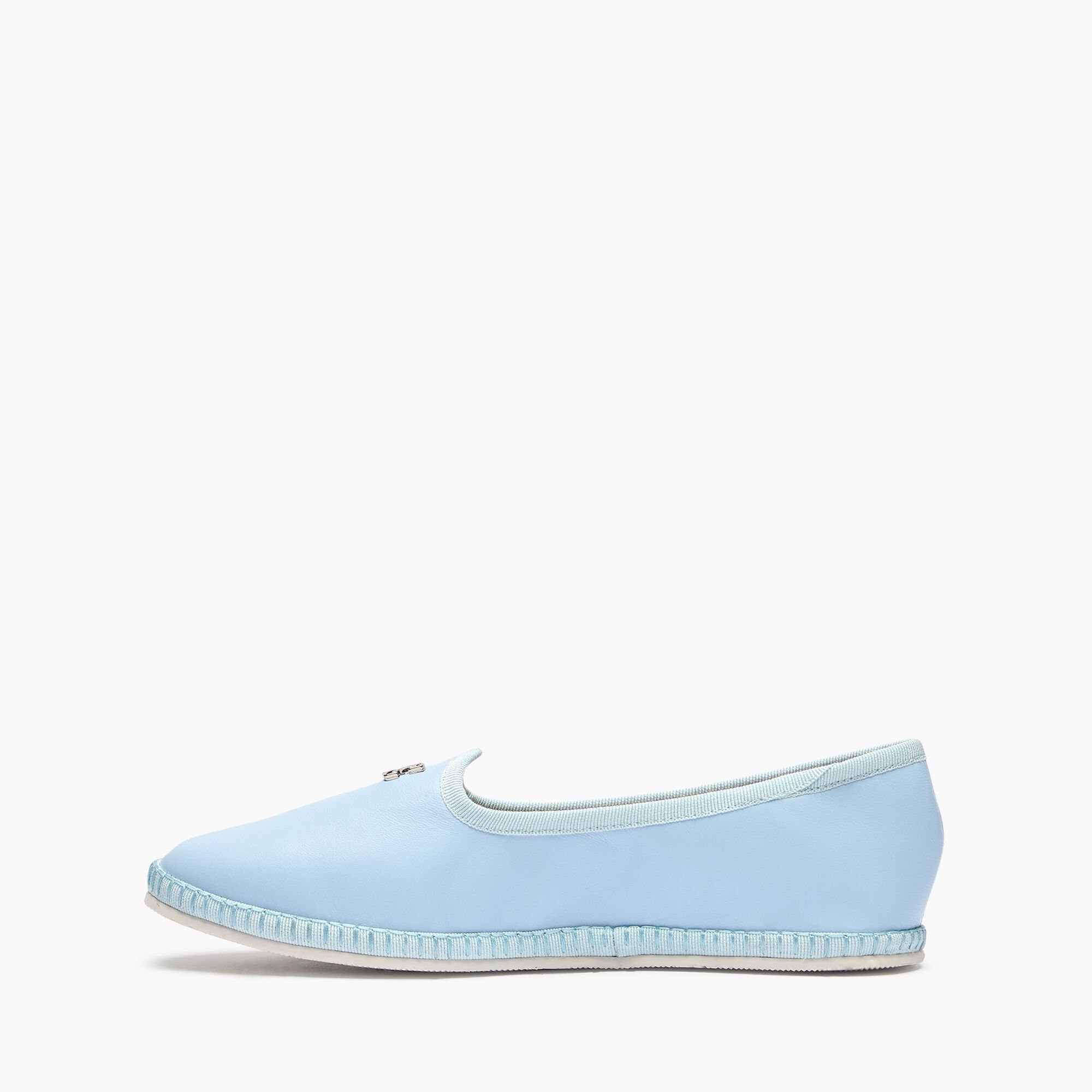 Casadei Capalbio Leather Ballet Flats Sky 1D259X0101C2673