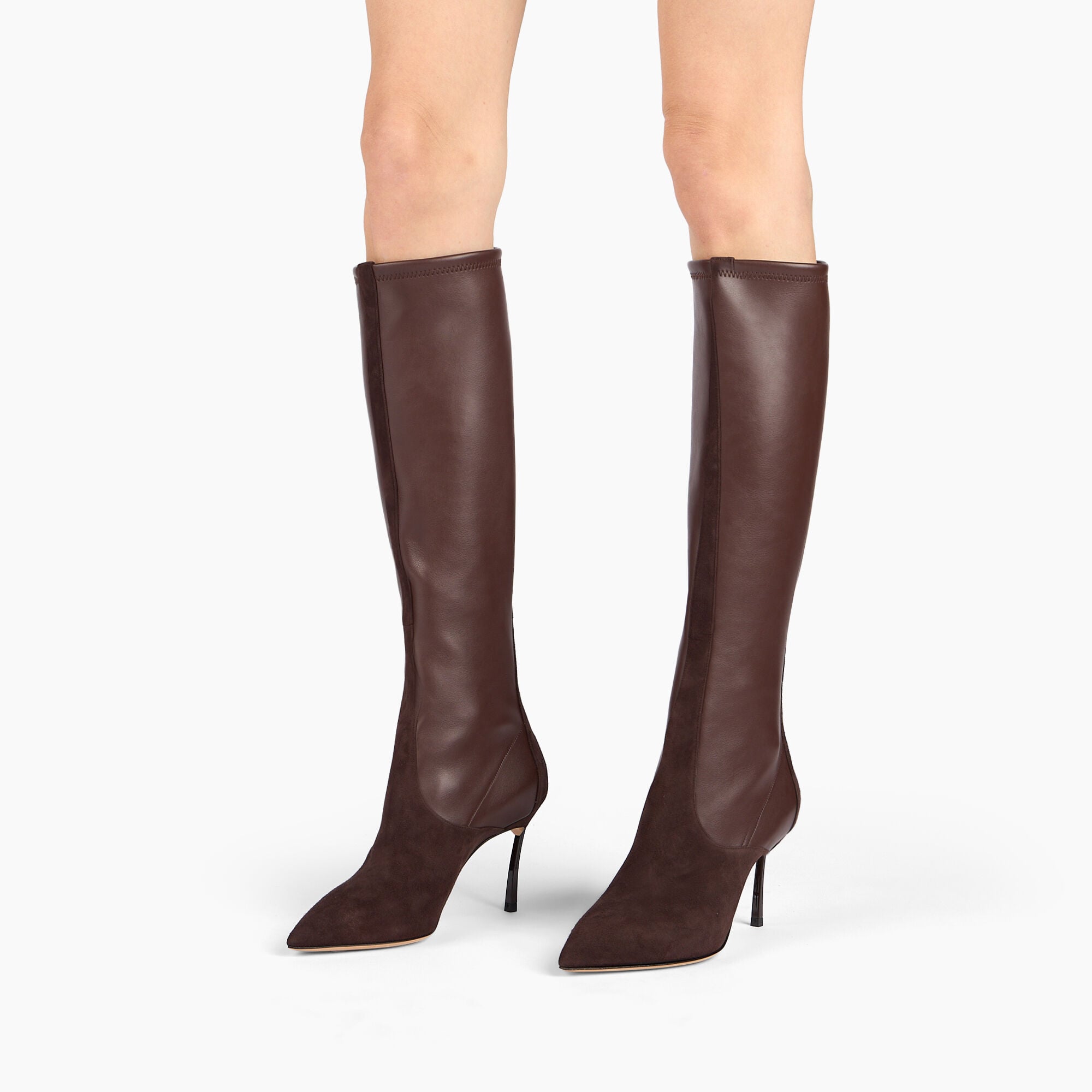 Casadei Blade Sueade Debby Boot Carob + Saddle 1S413C080TT0522