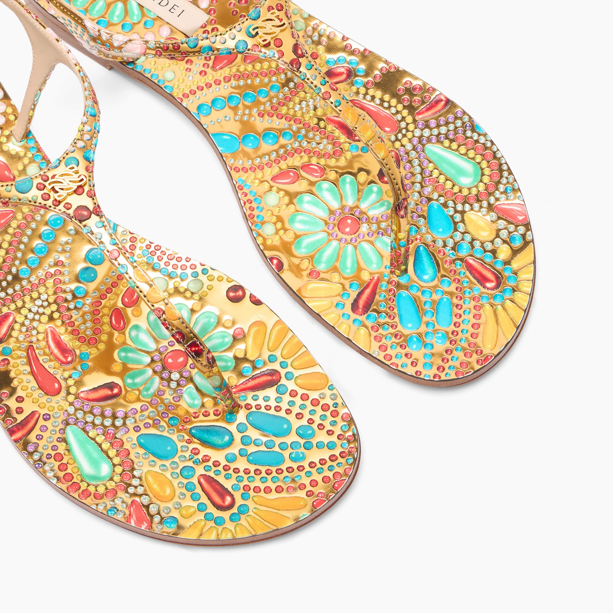 Casadei Nuggets Thongs Gold 1N233J0101NUGGE