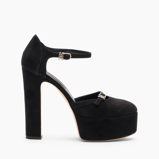 Casadei Patty Platforms Black 1H046A1301CAMOS Casadei Patty Platforms Black 1H046A1301CAMOS