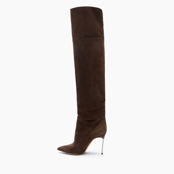 Casadei بوت بليد كورساريو فوق الركبة Cacao 1T076A100MC1832
