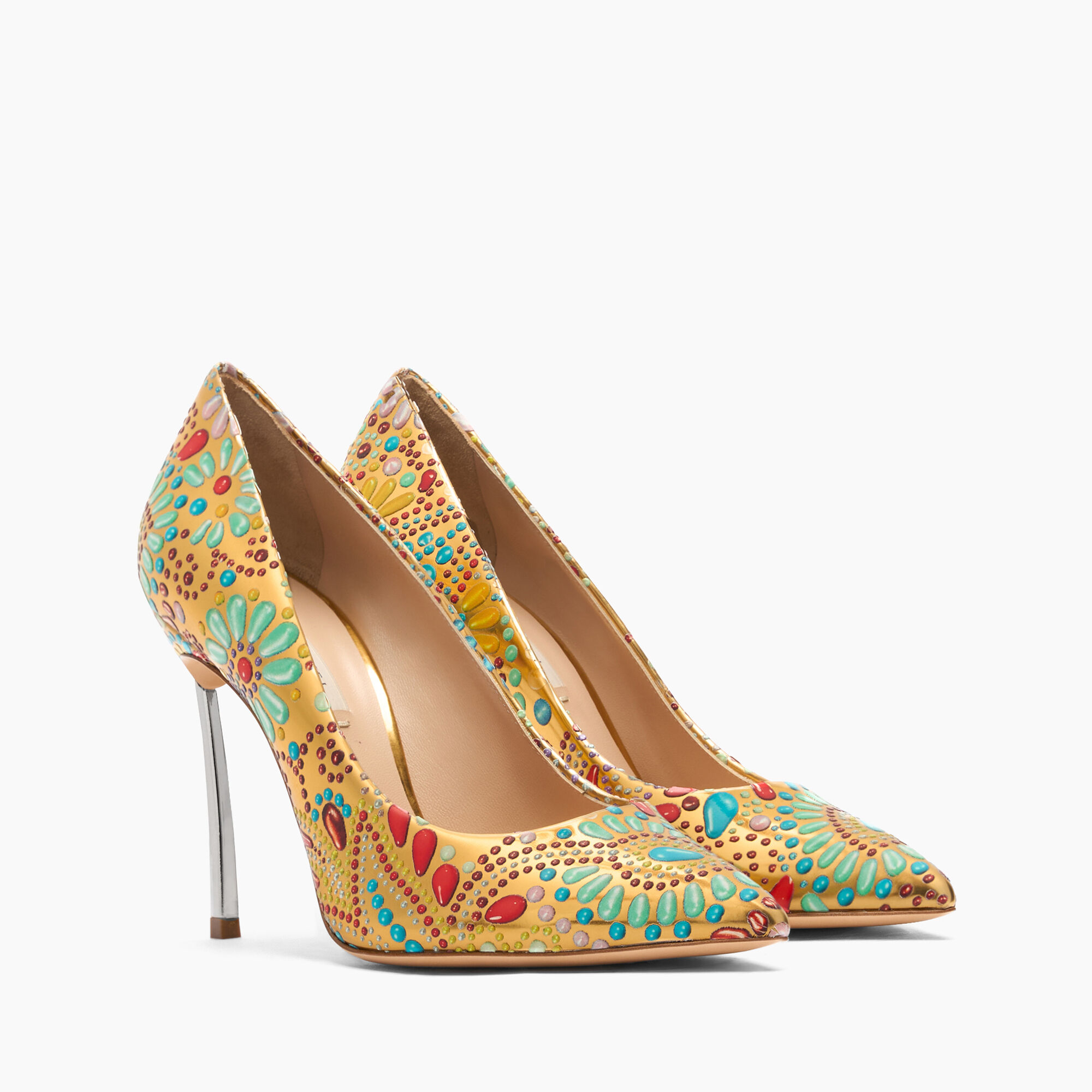 Casadei Blade Nuggets Pumps Gold 1F002J100MNUGGE
